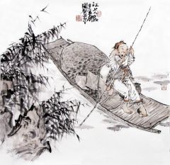 张立奎作品江上人家
