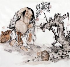 张立奎作品仙童刘海戏蟾图