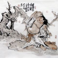 张立奎作品喜得金蟾图