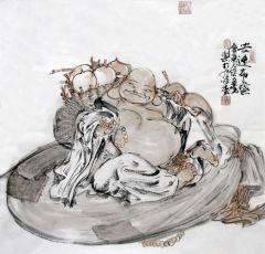 张立奎作品安逸布袋