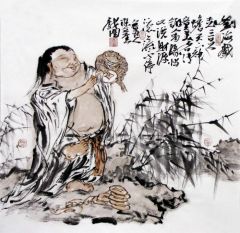 张立奎作品刘海戏蟾 