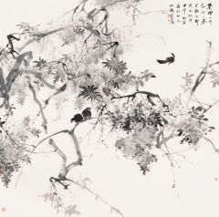 周逢俊作品紫烟一片家乡春