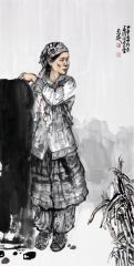 马未定作品新疆人物06
