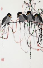 马未定作品花鸟作品