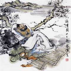 陈燕侬作品诵书图
