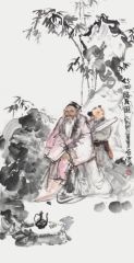 陈燕侬作品松下待友图