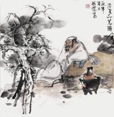 陈燕侬作品消夏品茗图