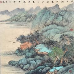 韦韬作品秋江湖水连海平