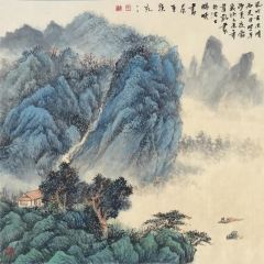 韦韬作品风吹古木晴