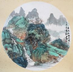 韦韬作品一番流水满溪春