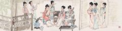 崔虹作品仕女图之三