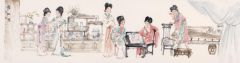 崔虹作品仕女图之二