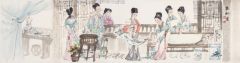 崔虹作品仕女图之一