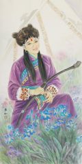 崔虹作品鸳尾-鄂伦春族