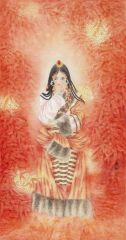 崔虹作品山里红-藏族