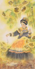 崔虹作品丽日-彝族