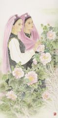 崔虹作品芙蓉-保安族