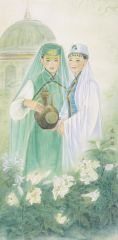 崔虹作品百合-回族