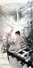 类维顺作品天池浴女