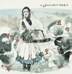 刘选让作品河滨白露