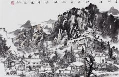 曹福强作品山村雨后