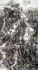 李玉民作品溪山观景图