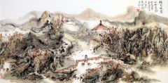 李玉民作品秋光映崖四时花开