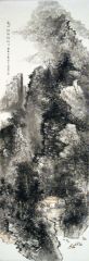 杨永林作品蜀山秋晚对斜阳