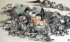 杨永林作品云林烟树图