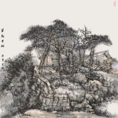 韩敬伟作品草庙老树