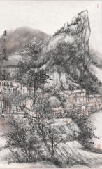 韩敬伟作品远望石崖沟