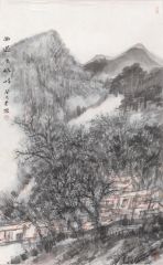 韩敬伟作品雨过云收岭 