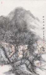 韩敬伟作品烟村清幽图