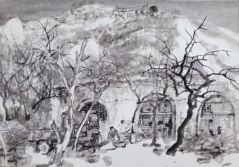 裴开元作品绥德郭家沟写生