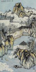 陶将作品溪山烟淡