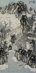 陶将作品渔庄闲钓
