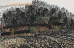 罗彬作品石堰坪村落