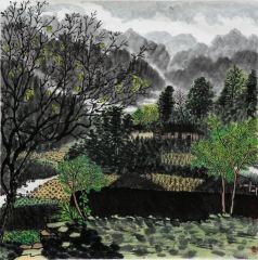 罗彬作品山寨秋意—四斗坪张家湾写生之二