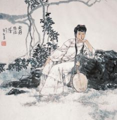 赵国毅作品曲罢憩绿荫