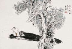 赵国毅作品清江垂钓