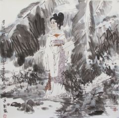 赵国毅作品李清照小像