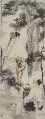 赵国毅作品访松图