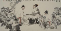 赵国毅作品对奕图