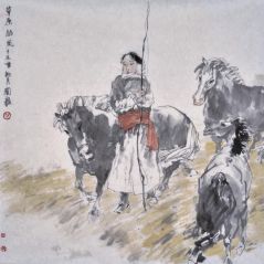 赵国毅作品草原的风