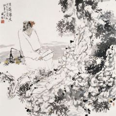赵国毅作品采菊归来