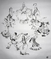 吴欣民作品西藏歌舞团演出速写