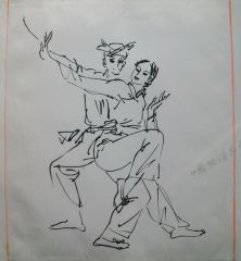 吴欣民作品民间舞舞速写