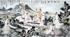 吴欣民作品竹林七贤之一
