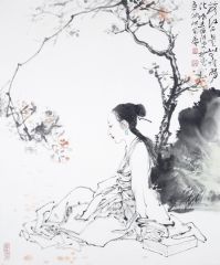何军委作品落红不是无情物