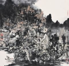 熊红钢作品溪石上居09